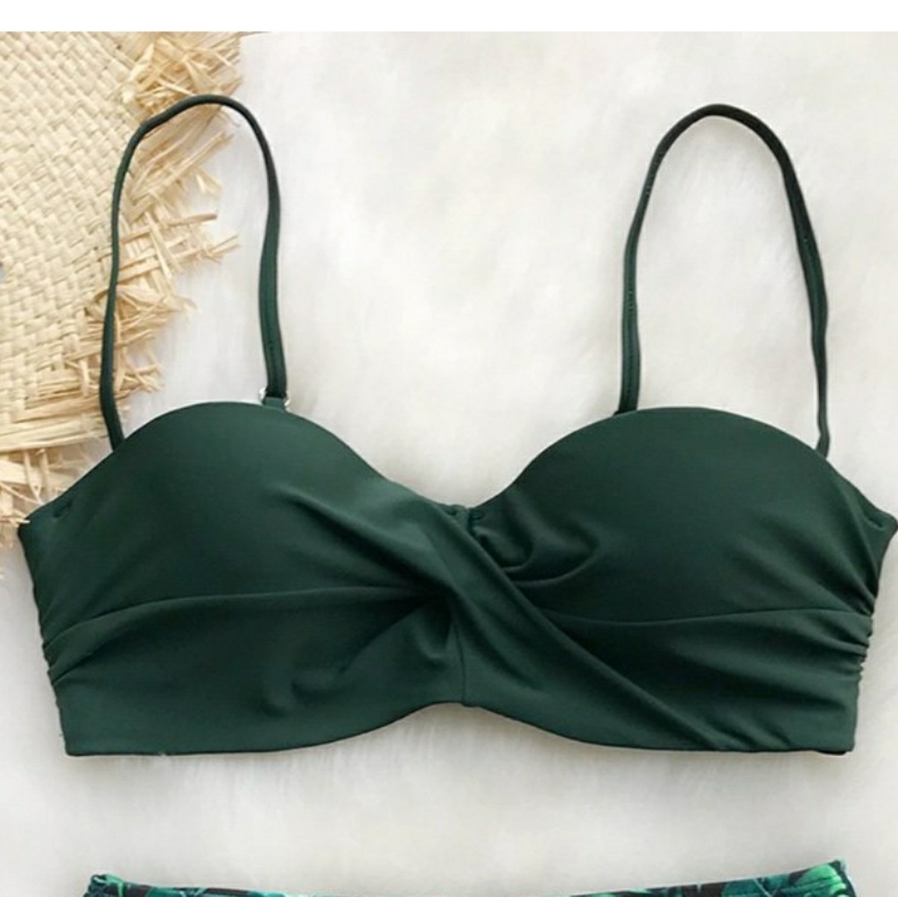 High waisted floral bikini